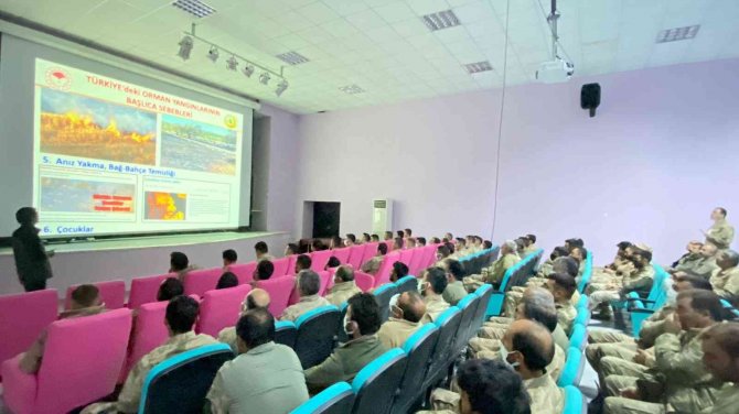 Jandarma ve güvenlik korucularına yangınla mücadele eğitimi