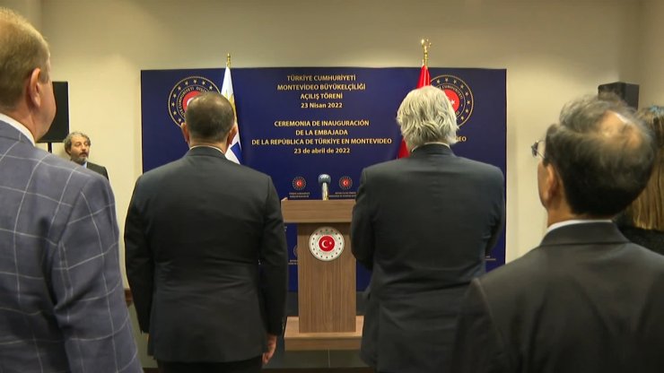 Bakan Çavuşoğlu, Türkiye’nin Montevideo Büyükelçiliği açılış törenine katıldı