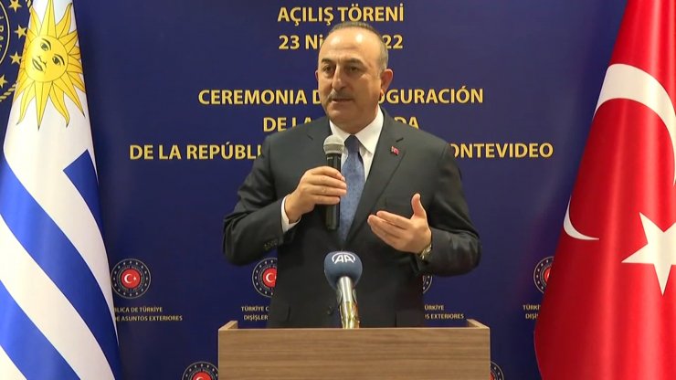 Bakan Çavuşoğlu, Türkiye’nin Montevideo Büyükelçiliği açılış törenine katıldı