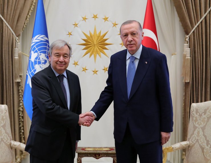Erdoğan, BM Genel Sekreteri Guterres'i kabul etti