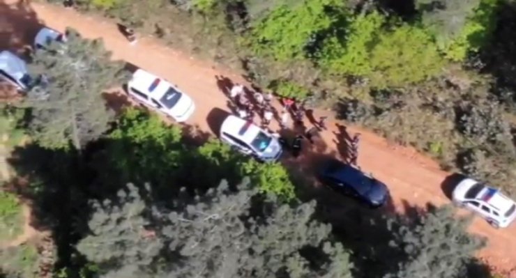 Ormanda atış talimi yaparken drone ile yakaladılar