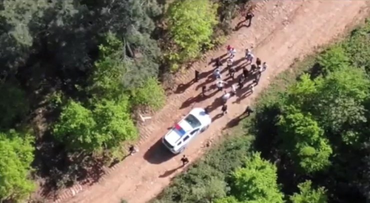 Ormanda atış talimi yaparken drone ile yakaladılar