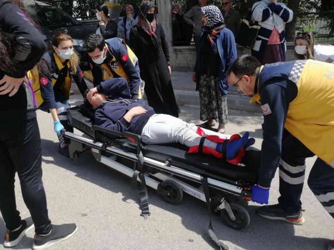 Panik yapan sürücü kazaya sebep oldu