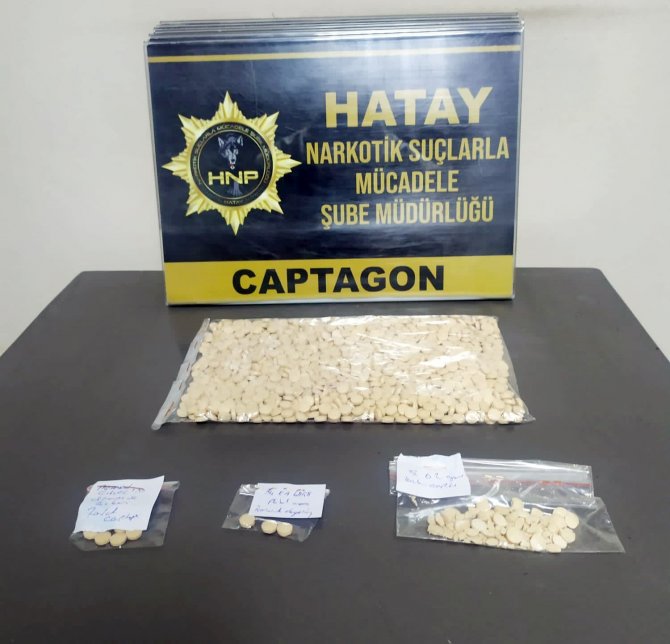 974 adet uyuşturucu hap ele geçirildi