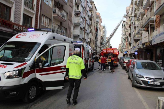 Ev yangınında 6 kişi dumandan etkilendi