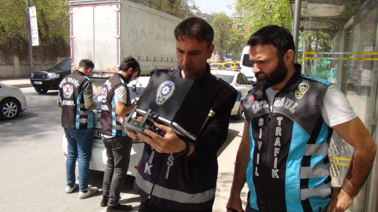 Kırmızı ışık ihlali yapanlar polis dronuna yakalandı