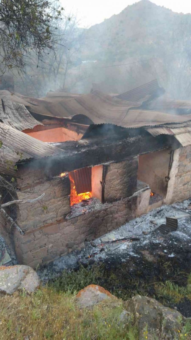Tunceli’de korkutan yangın