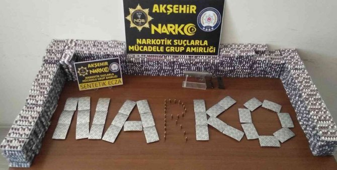 Konya’da uyuşturucu hap ele geçirildi
