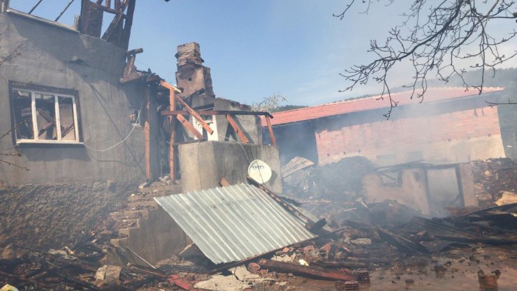 Çalıları tutuşturmak için yaktığı ateş, ev ve samanlığa sıçradı