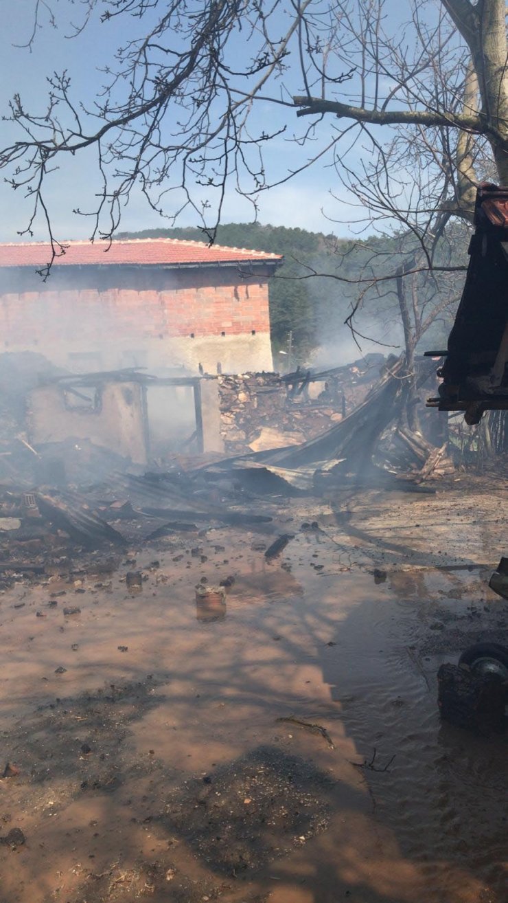 Çalıları tutuşturmak için yaktığı ateş, ev ve samanlığa sıçradı