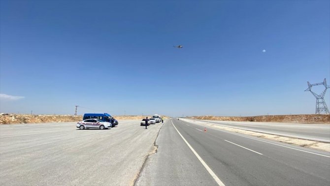 Jandarmadan helikopterli trafik denetimi