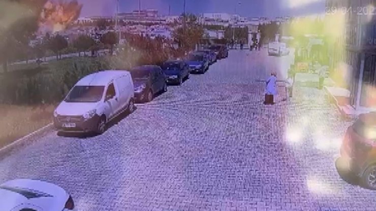 Tuzla'da patlama güvenlik kamerasında