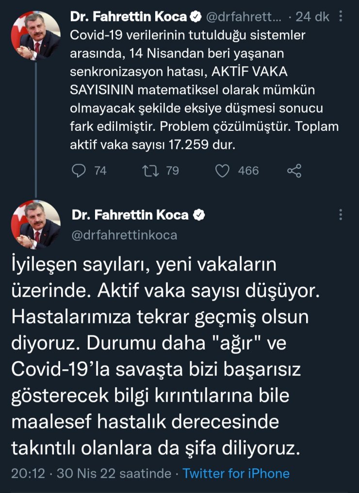 Bakan Koca: Aktif vaka sayısı 17 bin 259'dur