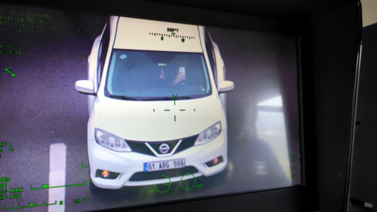 Bayram denetiminde helikopteri çeken sürücülere 'telefon' cezası