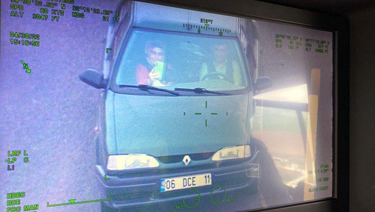 Bayram denetiminde helikopteri çeken sürücülere 'telefon' cezası