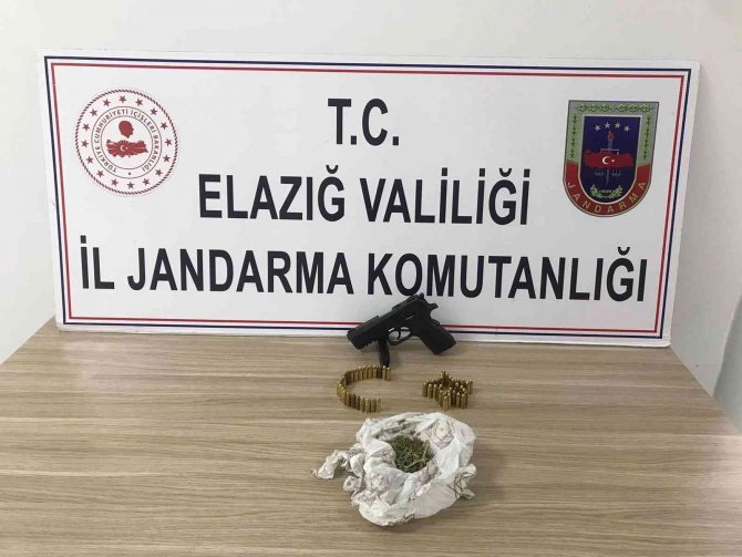 Elazığ’da ruhsatsız tabanca  ele geçirildi: 1 gözaltı