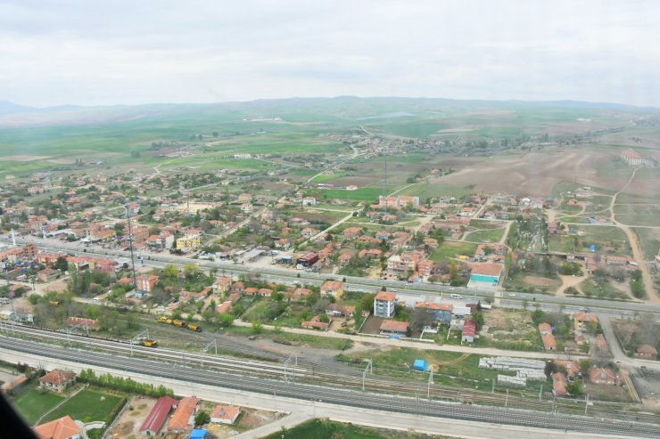 'Kilit kavşak'ta bayram trafiği, havadan denetlendi