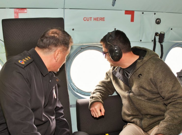 'Kilit kavşak'ta bayram trafiği, havadan denetlendi