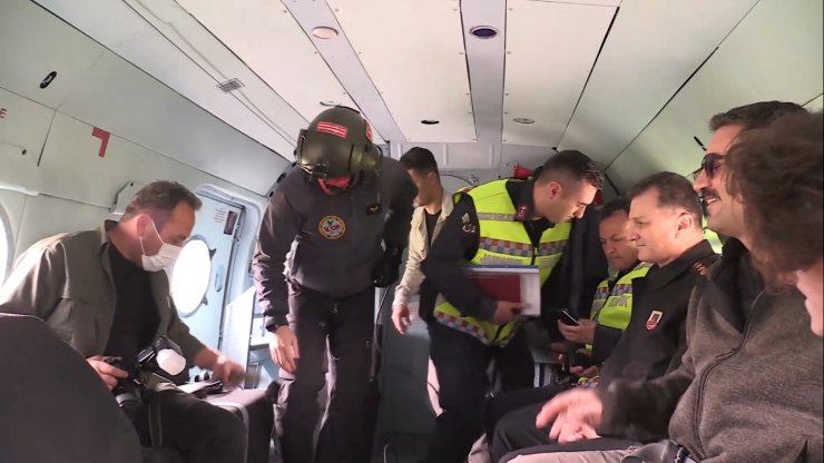 'Kilit kavşak'ta bayram trafiği, havadan denetlendi