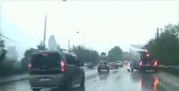 Ani manevrada aracın kapısı açıldı, çocuk yola düştü