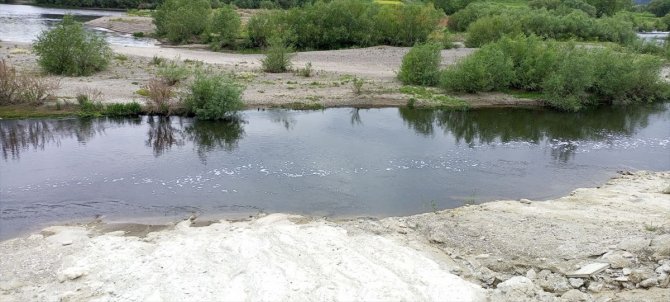 Rengi siyaha dönen Çay'da kirlilik sürüyor