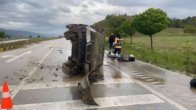 Kontrolden çıkan cip takla attı: 1 ölü, 2 yaralı