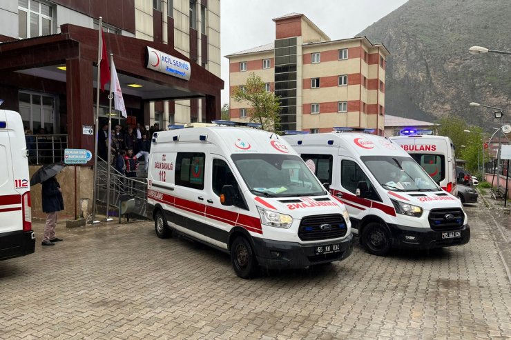 Van'da kamyonet dereye uçtu