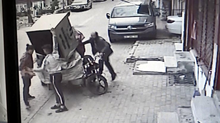 Çöp konteynerini böyle çaldılar