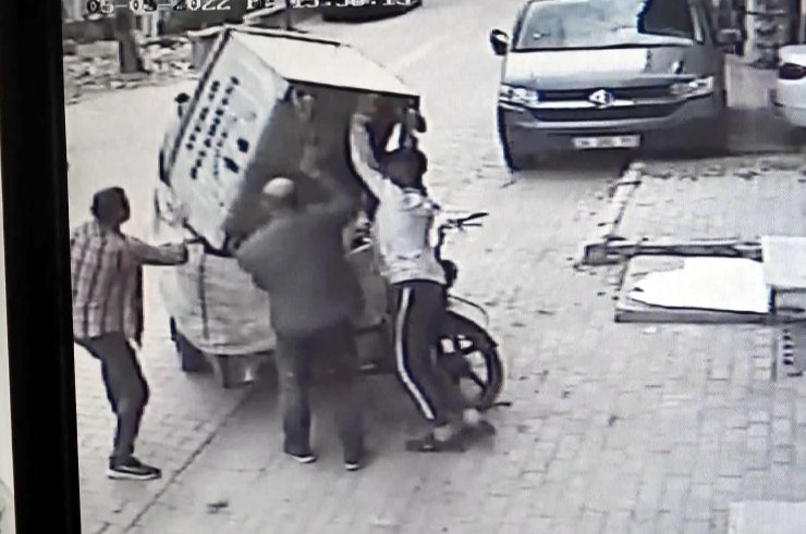 Çöp konteynerini böyle çaldılar