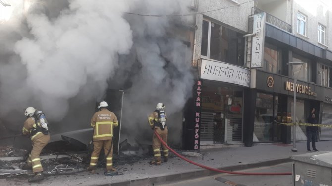 İş yerinde çıkan yangın söndürüldü