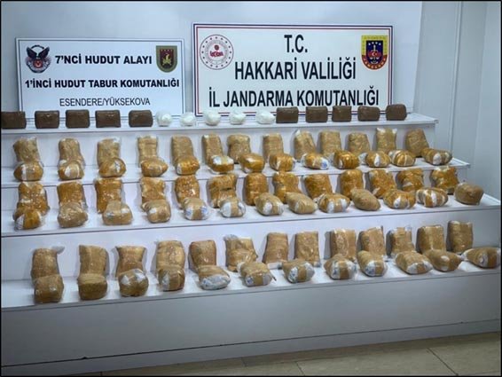 MSB: 185,7 kilo uyuşturucu ele geçirildi