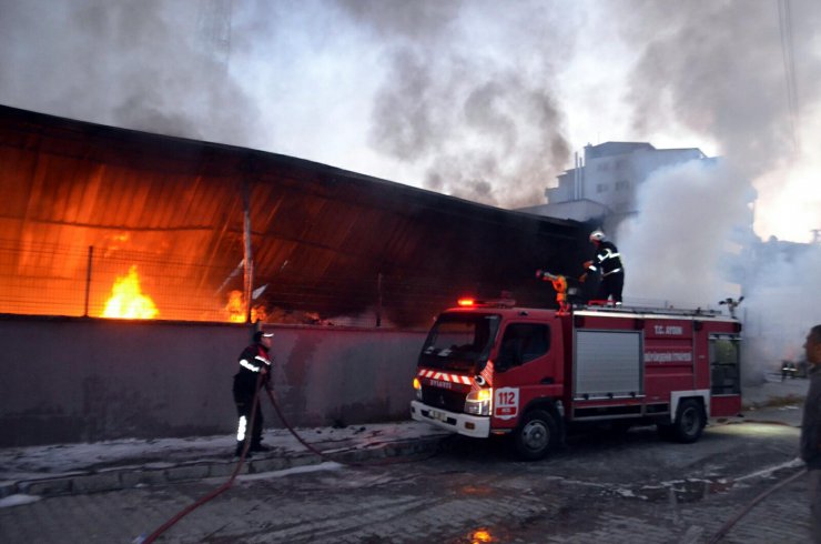 İçme suyu dolum tesisinde çıkan yangın söndürüldü