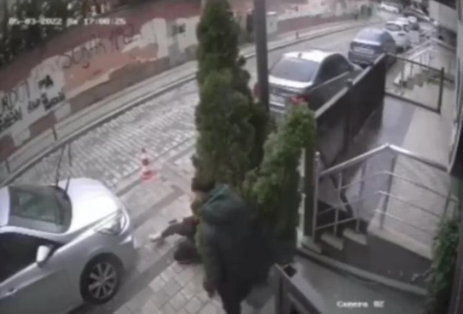 Silahlı kavga kamerada