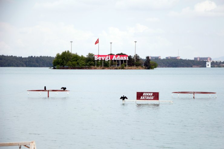 Baraj gölünün seviyesi yükseldi, kafelerin malzemeleri su altında kaldı