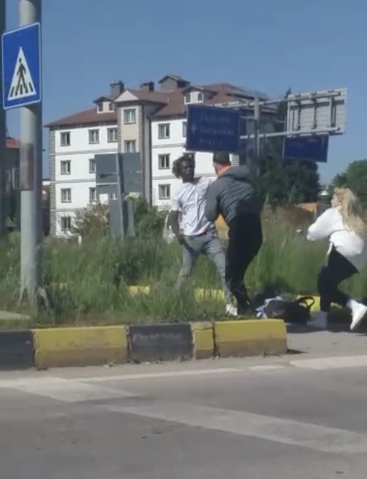 Yumruk yumruğa kavga kamerada