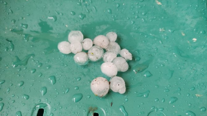 Kulu’da dolu yağışı