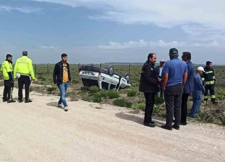 Konya'da yağmur duasına giderlerken otomobil takla attı! 1 ölü, 3 yaralı