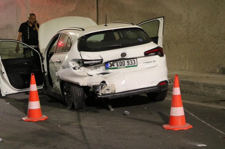 Tünelde zincirleme kaza: 3 yaralı
