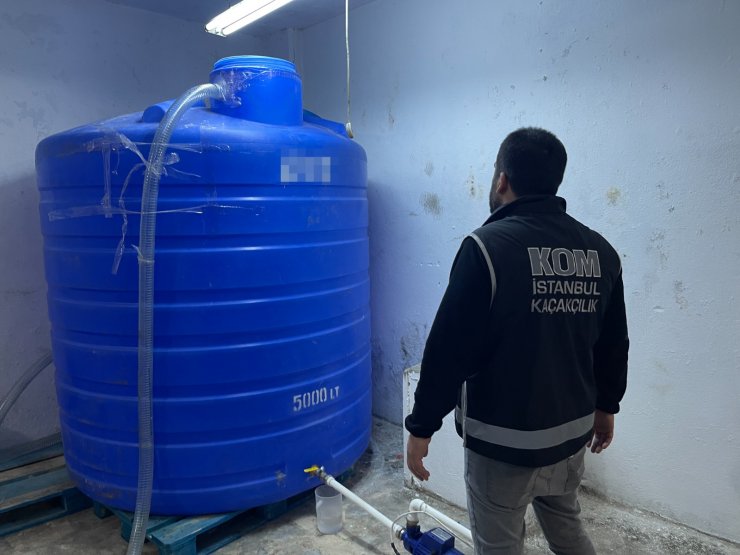 Sahte içki operasyonu 400 litre alkol ele geçirildi