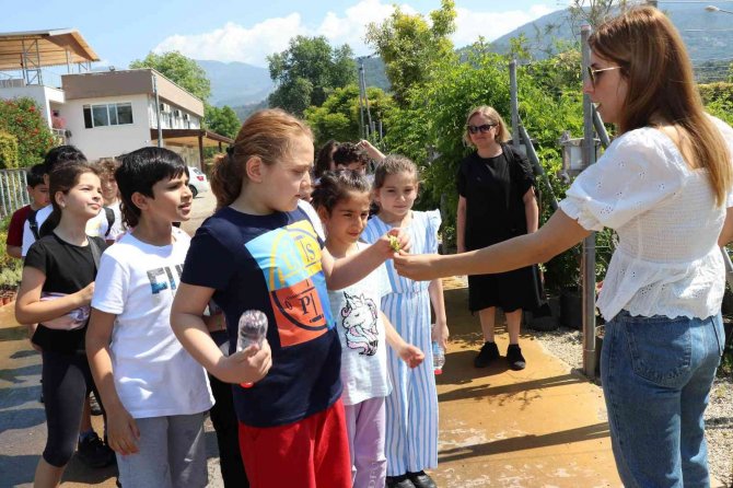 Su kabakları miniklerin elinden renklendi