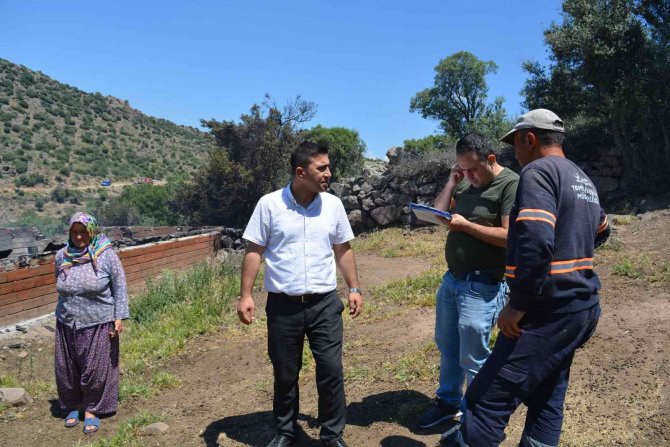 Yangında 78 küçükbaş hayvan telef oldu