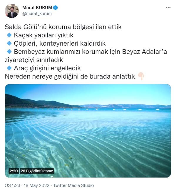 Bakan Kurum'dan 'Salda' açıklaması: Su çekilmesi, insan kaynaklı değil