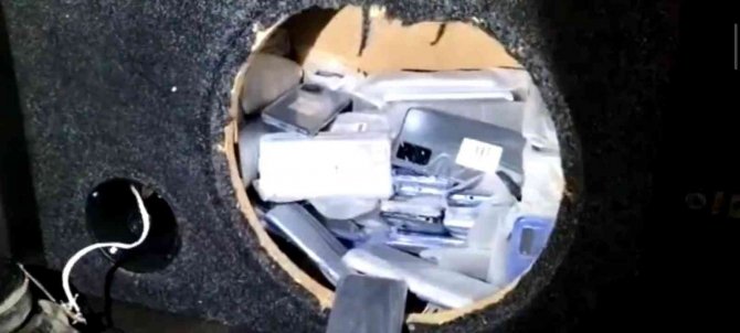 Ses sistemi içerisinde 267 adet cep telefonu ele geçirildi