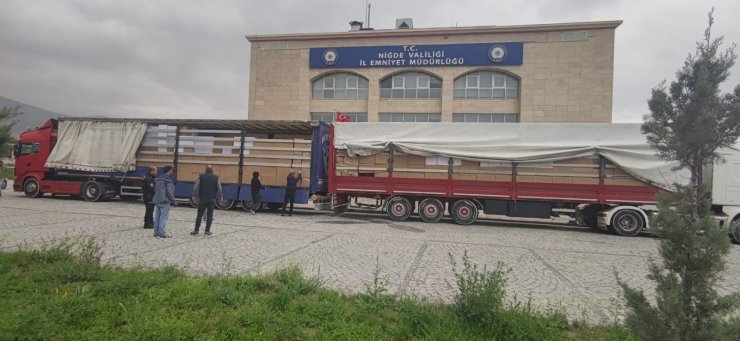 Yüklü miktarda gümrük kaçağı makaron ele geçirildi