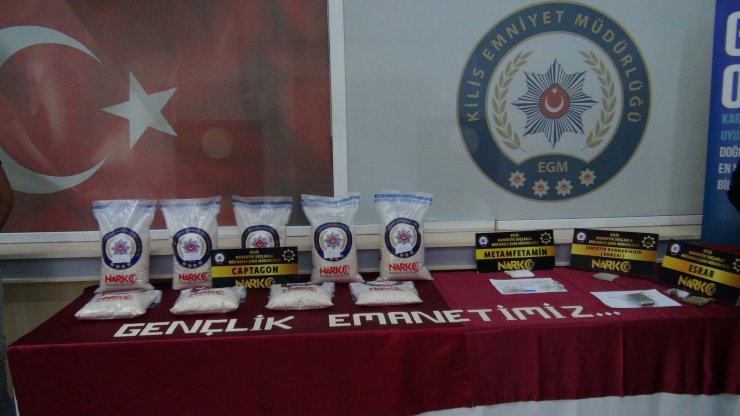 Kilis'te, 203 bin 578 uyuşturucu hap ele geçti, 6 şüpheli tutuklandı
