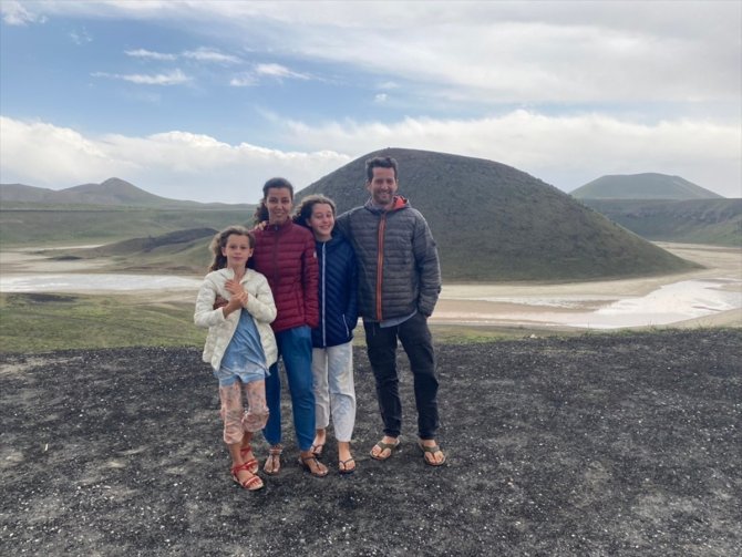 Meke Gölü karavanlı yabancı turistleri misafir ediyor