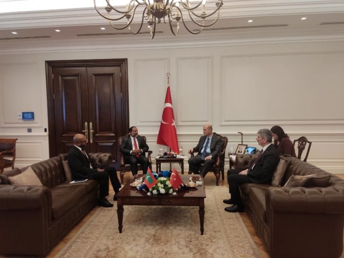 Bakan Soylu, Maldivlerli mevkidaşı Abdullah ile görüştü