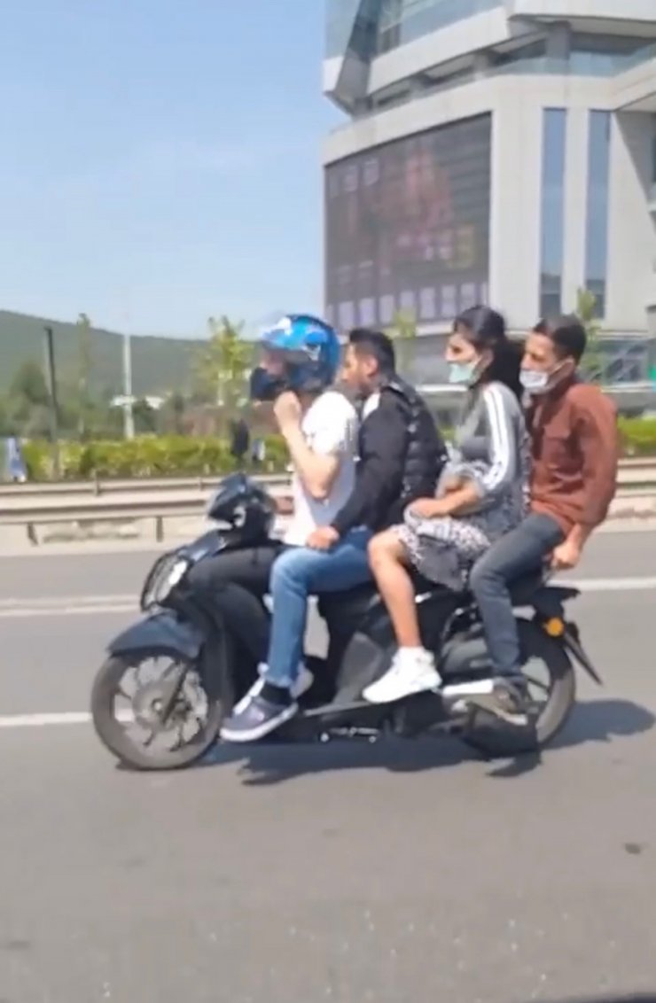 D-100'de tehlikeli yolculuk kamerada