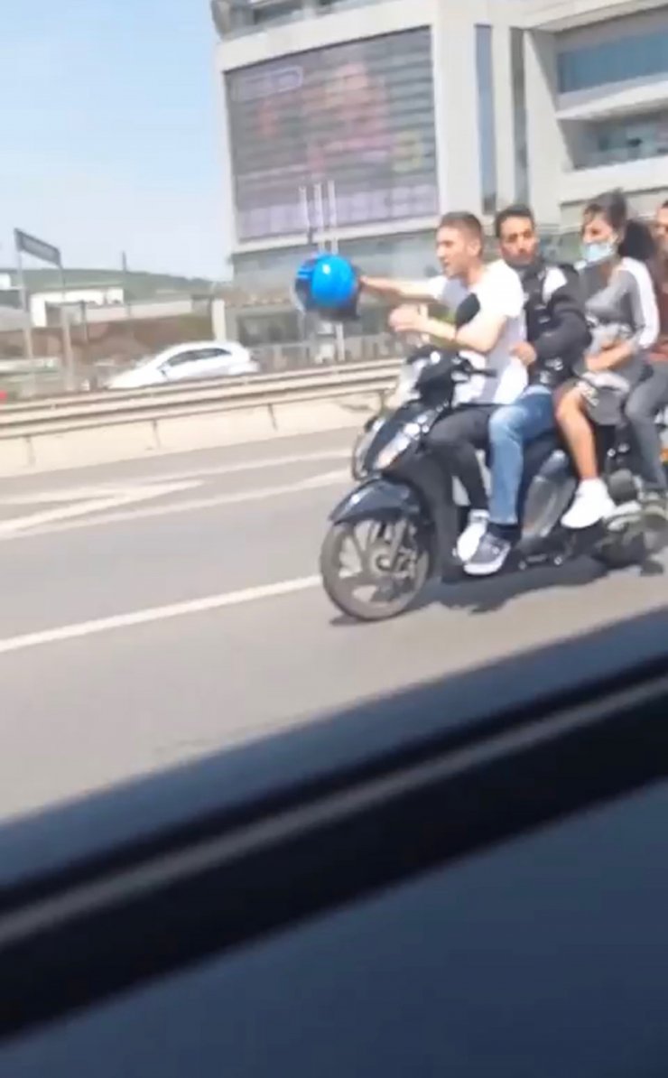 D-100'de tehlikeli yolculuk kamerada