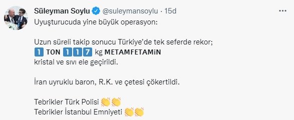 Tek seferde 1 ton  'metamfetamin' ele geçirildi